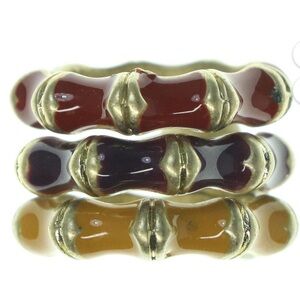 Mi Amore Multiple Ring Set Gold-Tone Size 7